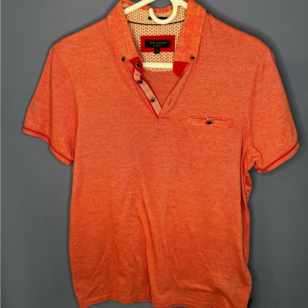 Ted Baker men’s red  Polo Shirt Size 4 (US-M)